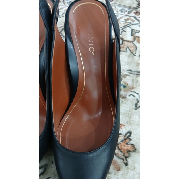 Vionic Womens Zinnia Sling Back Adalena Pump Size 9 Black 3in Heel - Picture 4 of 15